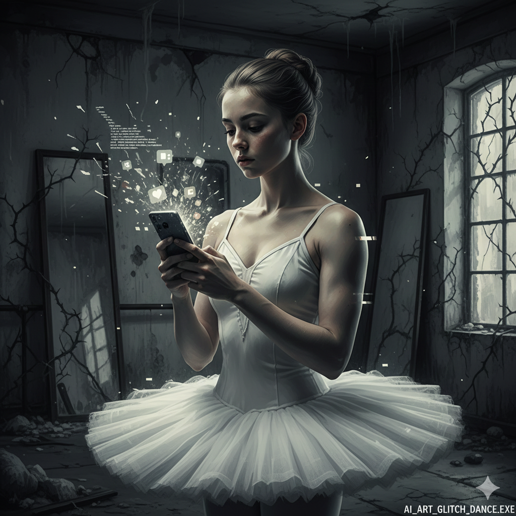 ballerina adolescente sui social media