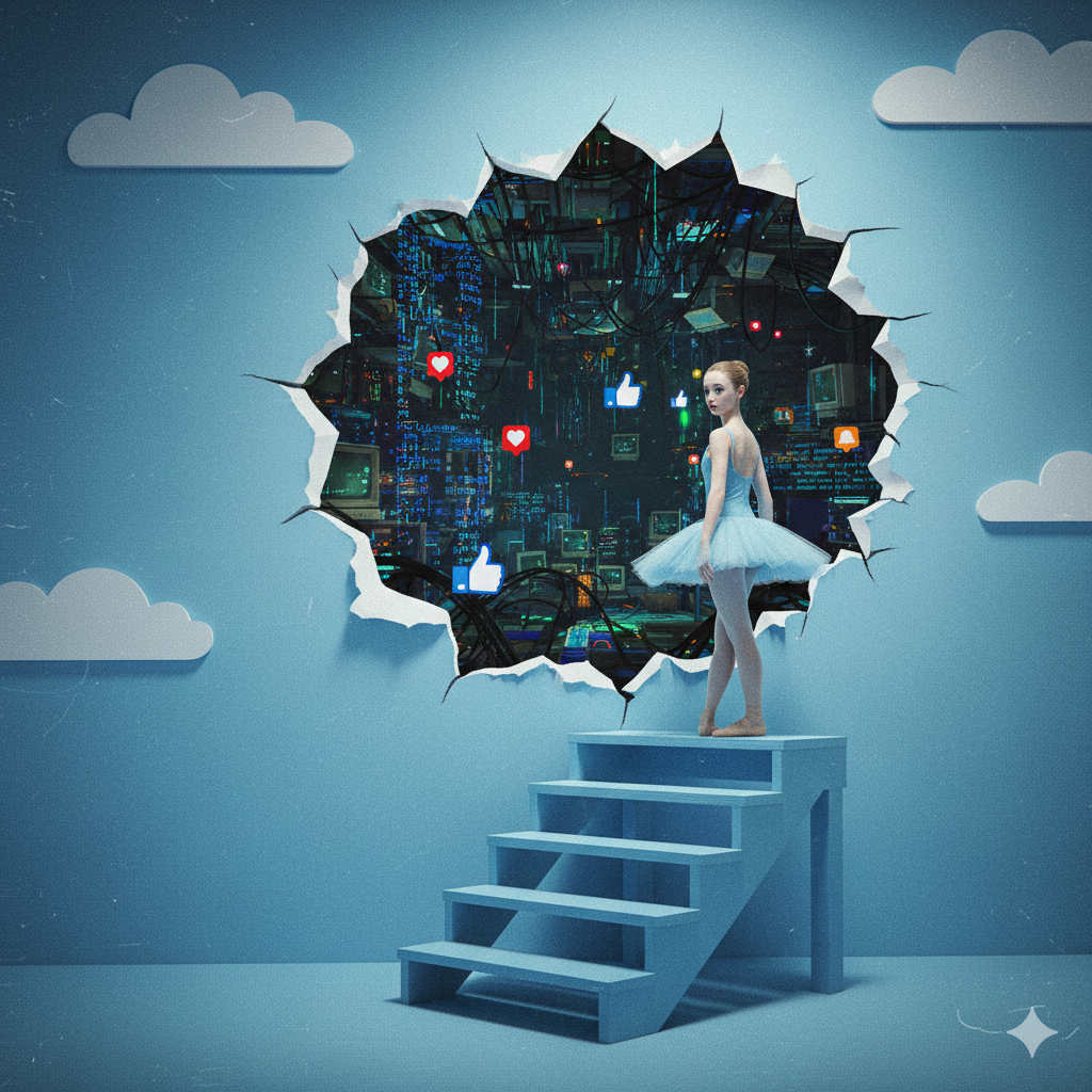 Danza, social, marketing, illusione